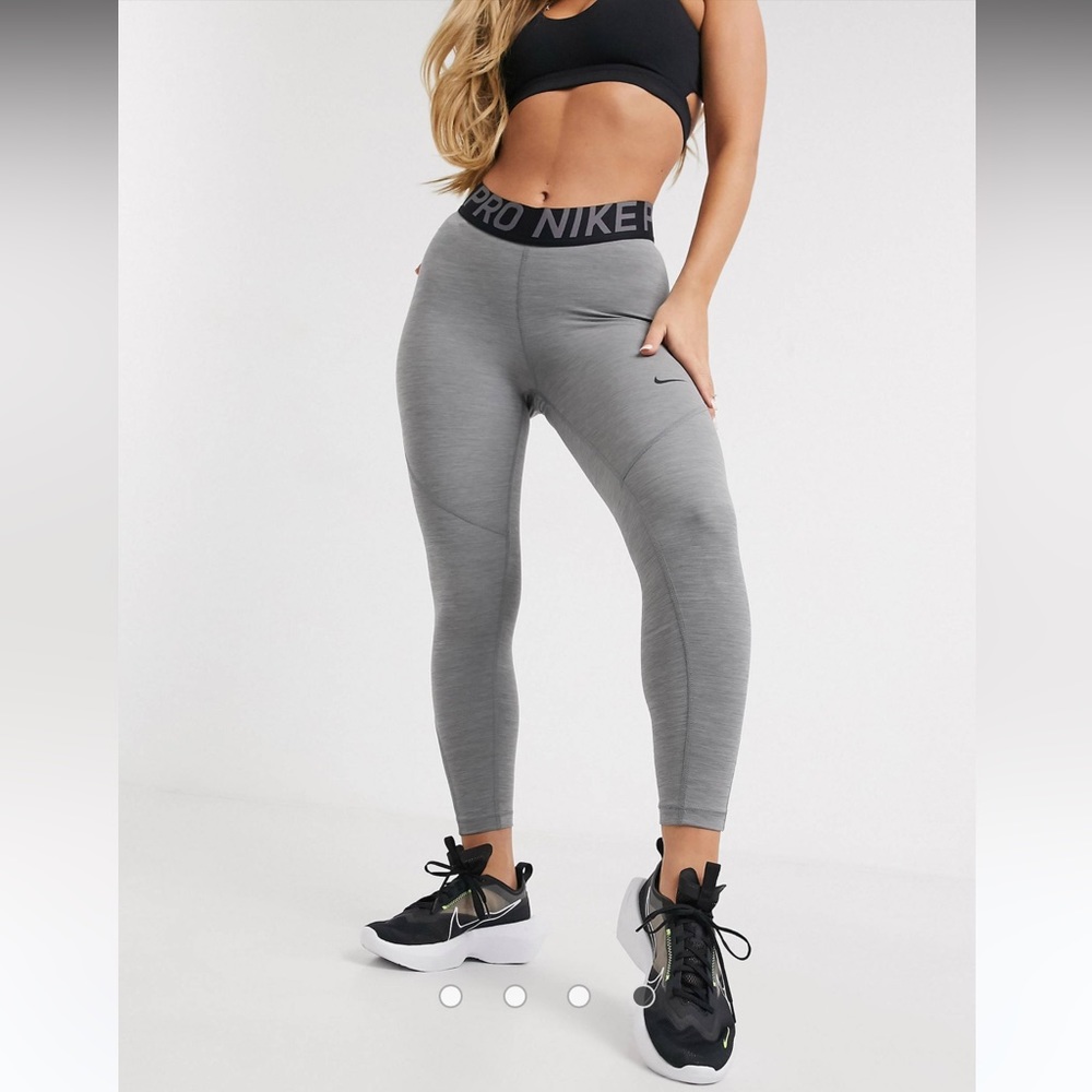 Nike Pro Training cropped leggings in grey